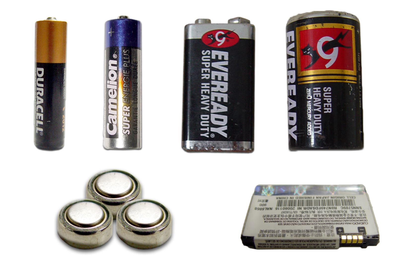 乾電池(一次用、二次用電池(可充電電池))